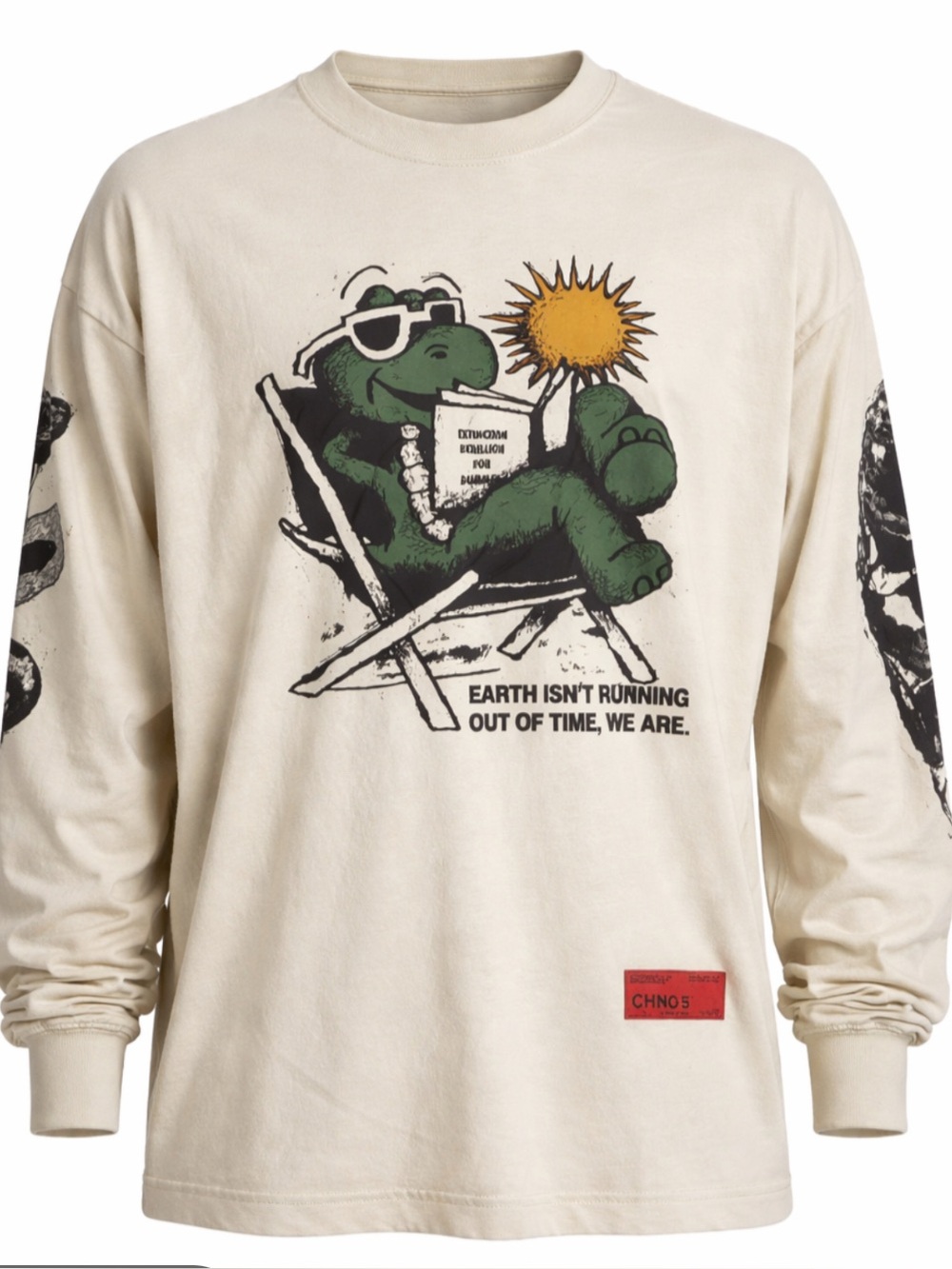 NWOT URBAN OUTFITTERS CHNGE RUN OUT OF TIME LONG EARTH GLOBAL WARMING TEE